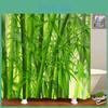 Timeless Bamboo Waterfall Bathroom Curtain Waterproof Mildewproof With Classic Appeal