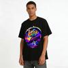 Vibrant Night Moon Double Tiger Print Trendy Casual Top Pure cotton T-shirt
