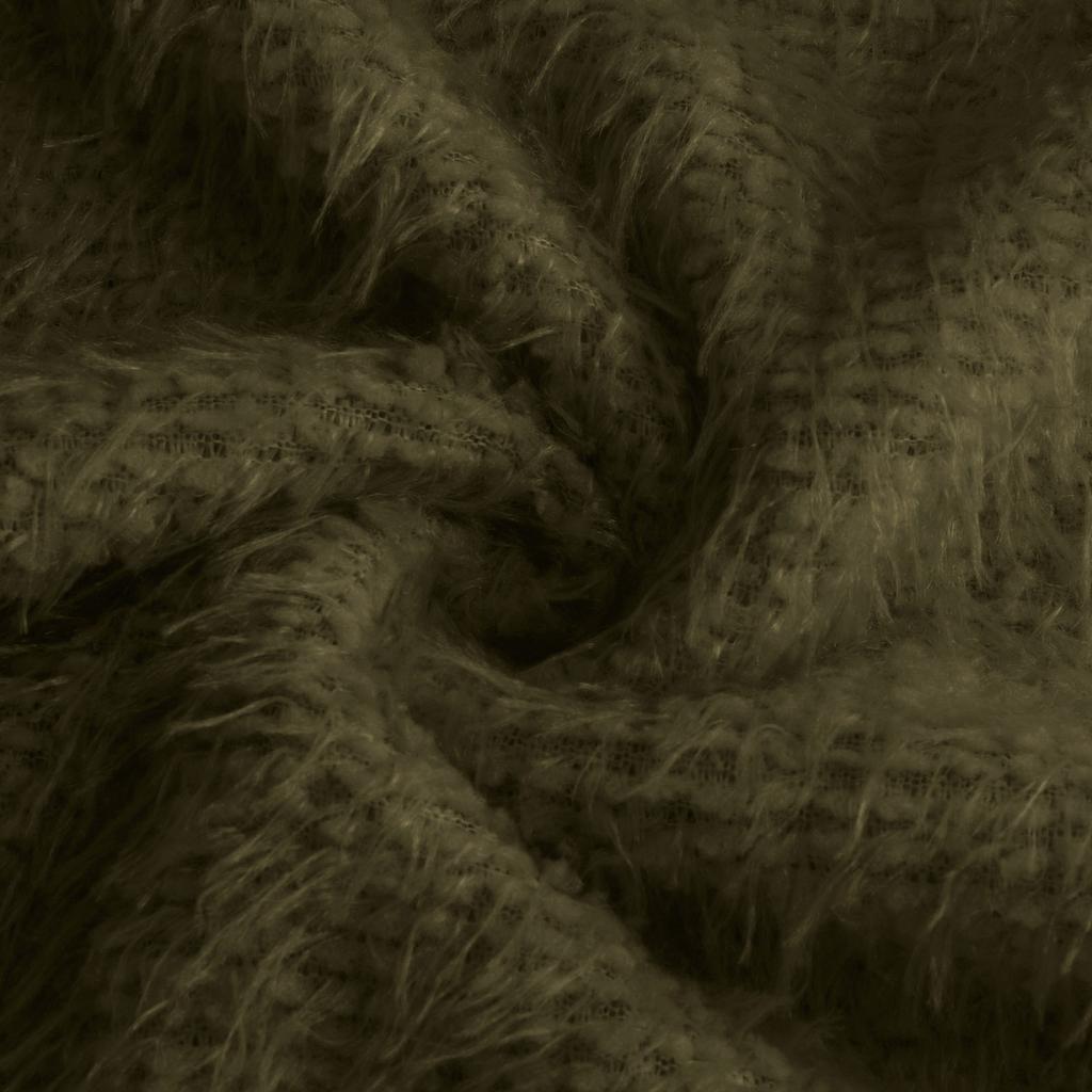 Fashion Women's Solid Color Round Neck Long Sleeve Loose Plush Dress Sweater Dress