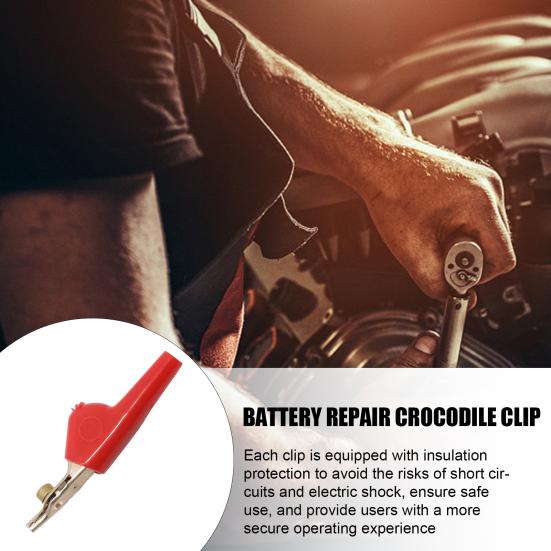 

Yousheng Crocodile Clip Corrosion Resistant Universal Safe to Use Lightweight Portable Power Battery Test Camp Wire Crocodile Clip чорний