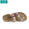Fashion Low-top cork beach flip-flops beaded couple beach flip-flops soft heel flat slippers women summer unisex slippers