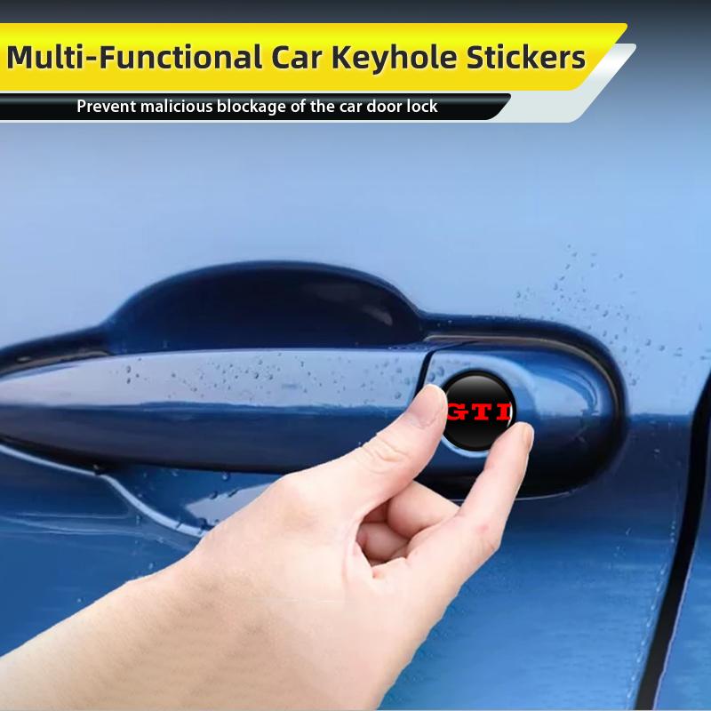 LEG1 Car Door Lock Keyhole Protection Stickers Auto Accessories For Volkswagen VW Golf 4 6 7 GTI Tiguan Passat B5 B6 B7 CC MK5 MK6