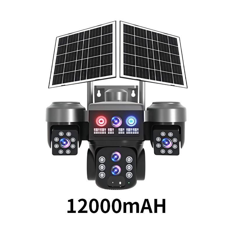 Dual-Lens Solar-Powered Surveillance & Zoom Camera