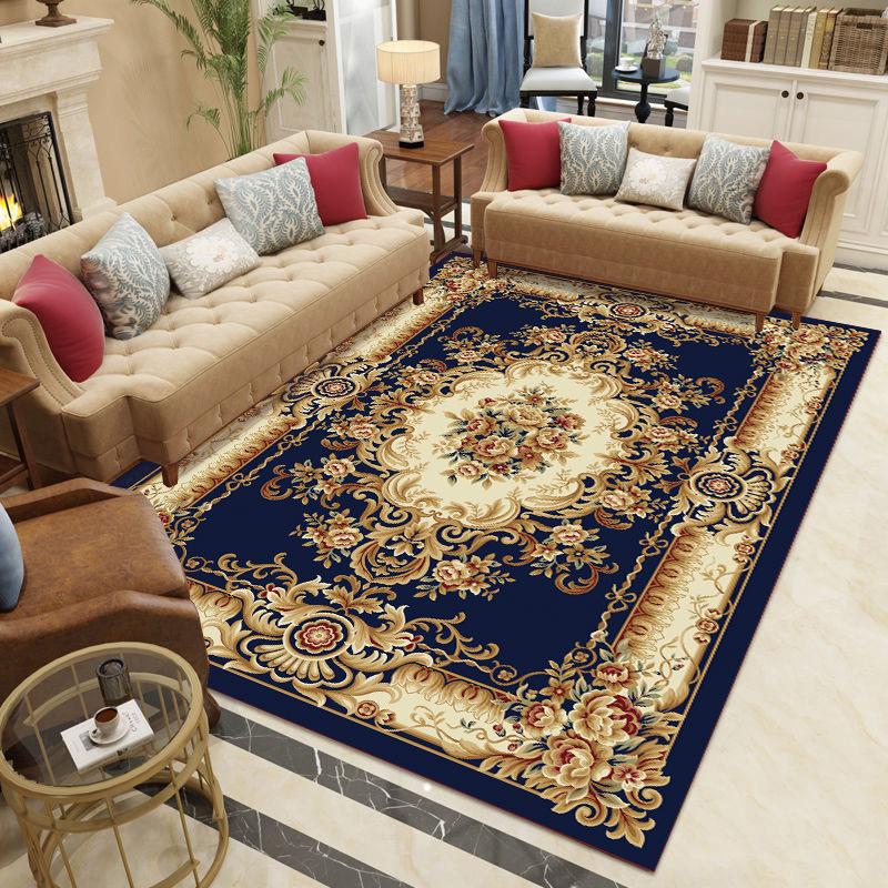 

Ретро ковер для украшения гостиной для пожилых людей, роскошный отель, ковры для проживания в семье, скандинавские домашние спальни, балкон, эркер, нескользящие коврики 80*120cm
