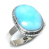 Natural Republic Larimar Edelstein 925 Sterling Silber Schmuck Ring Größe 9.5 y8q73