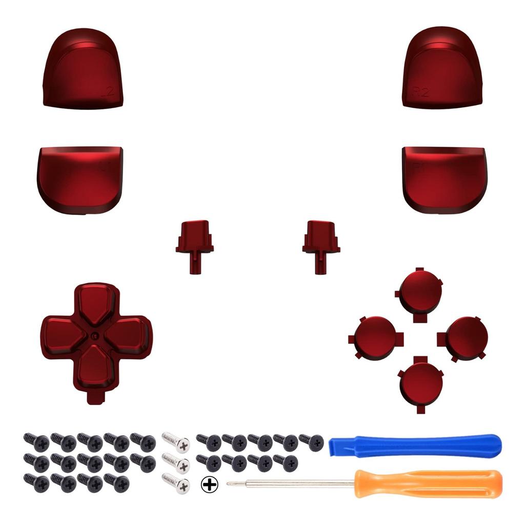 eXtremeRate Replacement for PS5 Controller and Face Compatible with PlayStation 5 Pure Color Full Button Set Not D-Pad (BDM-010 & 020), R1, L1, R2,