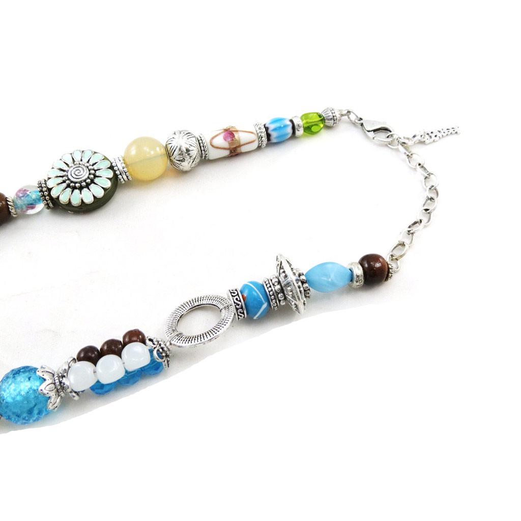 Les Trésors De Lily [E0639] - Green Turquoise 'Douchka' Designer Necklace