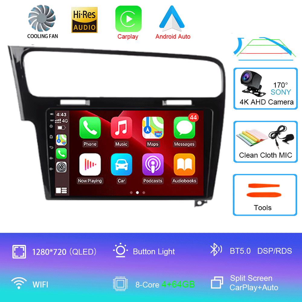 For Volkswagen VW Golf 7 MK7 GTI 2011 - 2021 Car Radio carplay screen HD Multimedia Android 14 GPS Stereo New Video Player