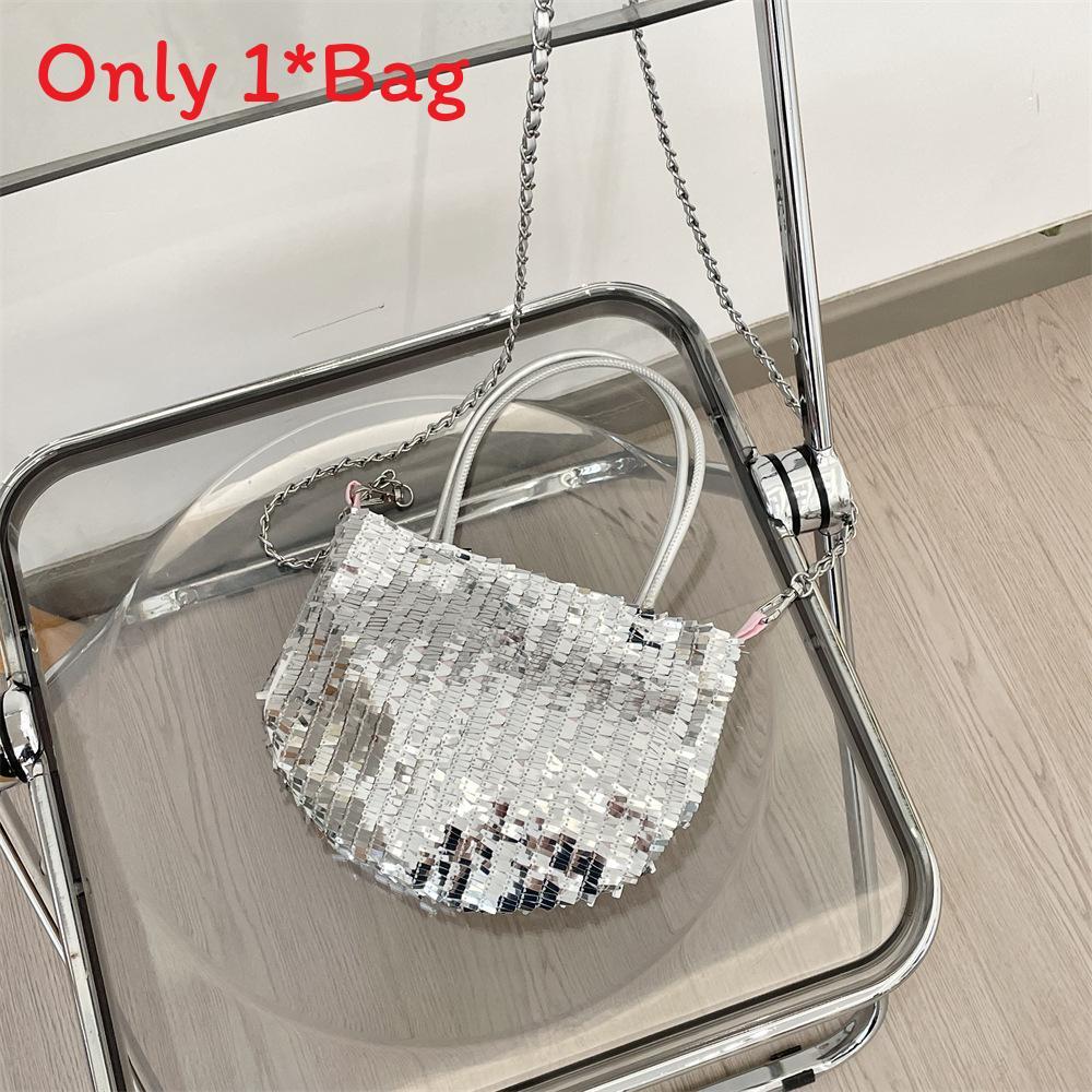 Silk Velvet Glitter Tote Bag With Magnetic Closure For Daily Casuals
