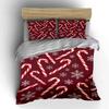 Candy Cane Snowflake Bedding Bedding Duvet Cover Set Duvet Cover Pillowcases (1 * Duvet Cover 2 * Pillowcases, Without Duvet Insert)