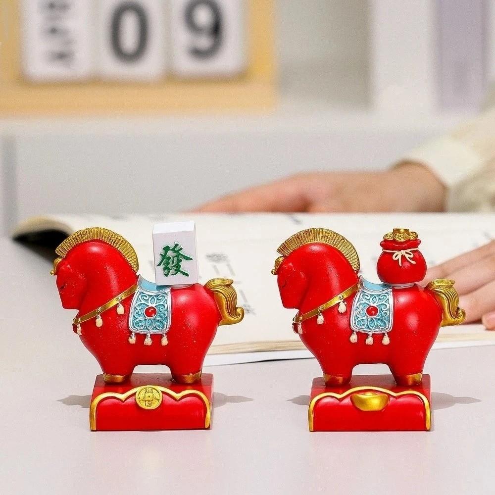 Year of The Horse 2026 Horse Year Figurines Mobile Phone Stand  Home Party Decor