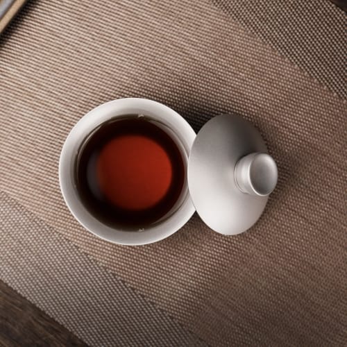 Boundless Voyage Titanium Gaiwan Chinese Tea Set, 125ml Full Capacity, Double-Walled Tea Bowl, Heat-Resistant, Insulated, Ultra-Lightweight, Rust-Resi