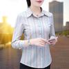 Women Blouse Office Ladies Silk Shirts Printed Tops