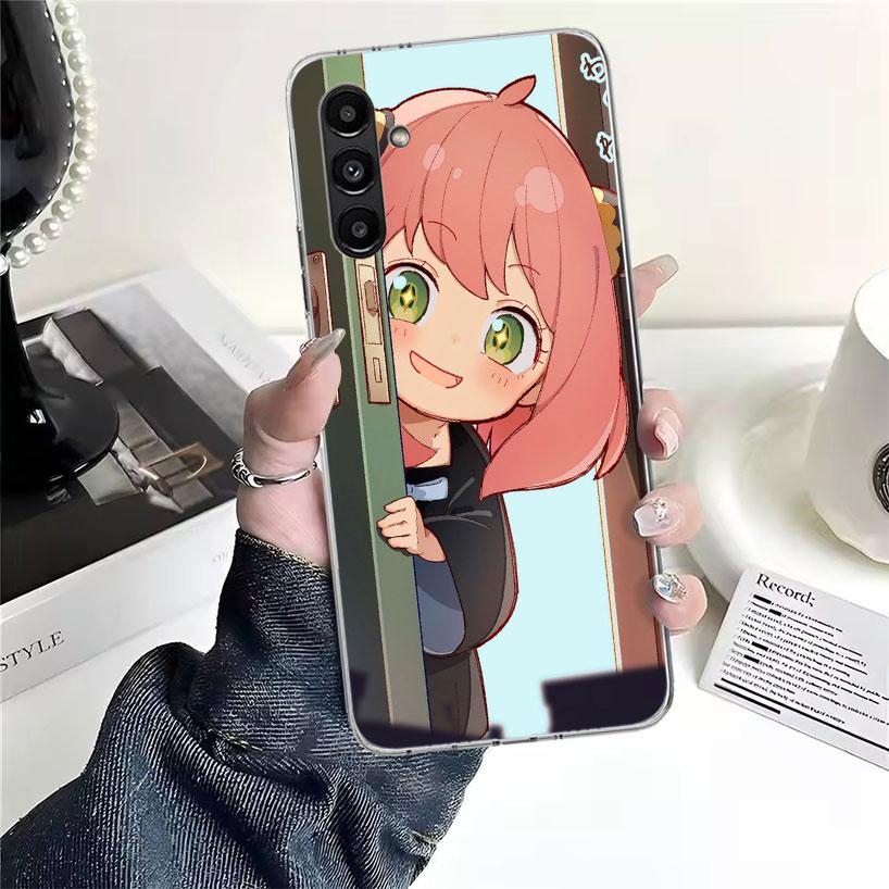 S-Spy Family Anya Phone Case For Samsung Galaxy A13 A14 A15 A16 A17 A53 A54 A55 A56 A57 A33 A34 A35 A36 A37 A23 A24 A25 A26 Gala