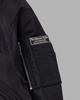 Themuseumvisitor Fur Hood Metal Logo Ma-1 Jumper (Black)
