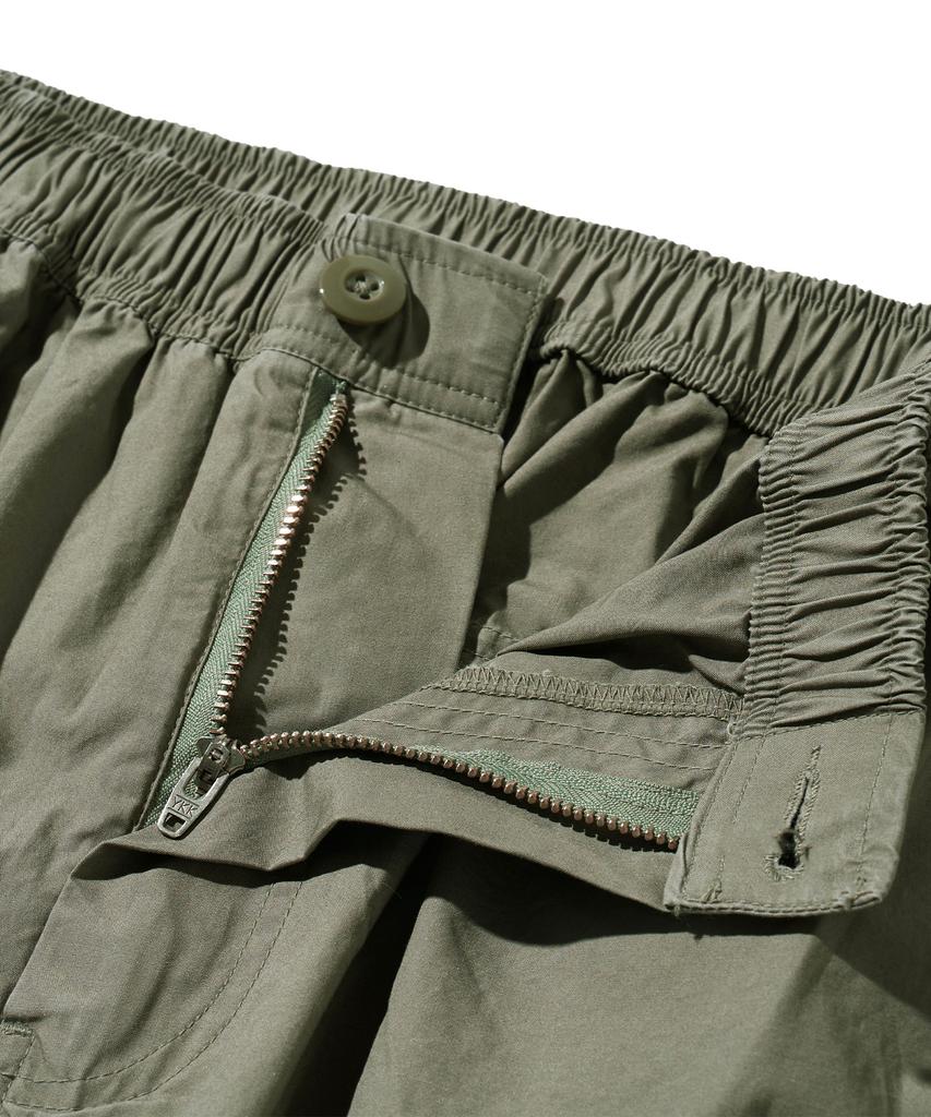 BROWNBREATH Tag Washed Cargo Pants - Khaki