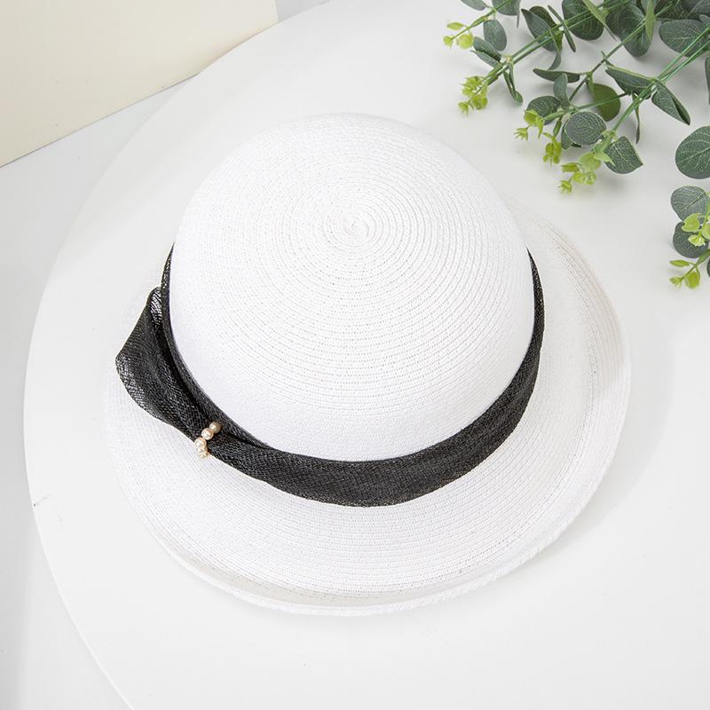 Rongmei Spring and Summer New Straw Sunscreen Fisherman Hat Children Summer Travel Fashion Versatile Seaside Sun Hat