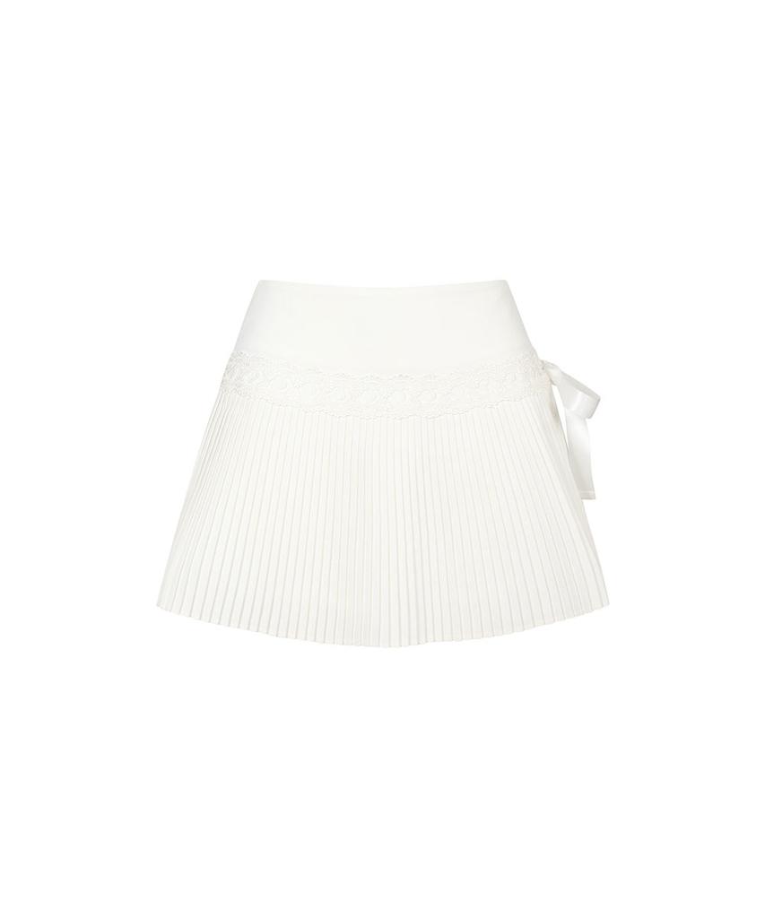 Moabel Classic Pleats Skirt - Ivory