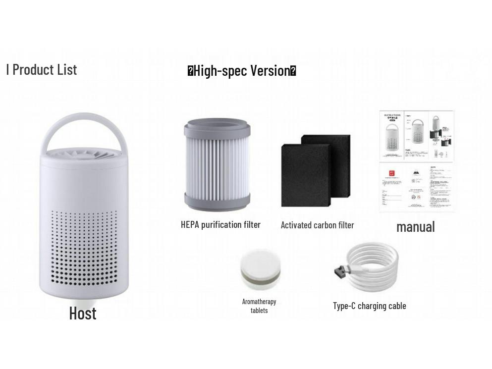 USB Desktop Air Purifier for Home - Removes Indoor Secondhand Smoke and PM2.5
