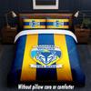 Warrington Wolves Design Bed Bedding Set 1 Duvet Cover + 2 Pillowcases Soft Breathable Household Bed Linens