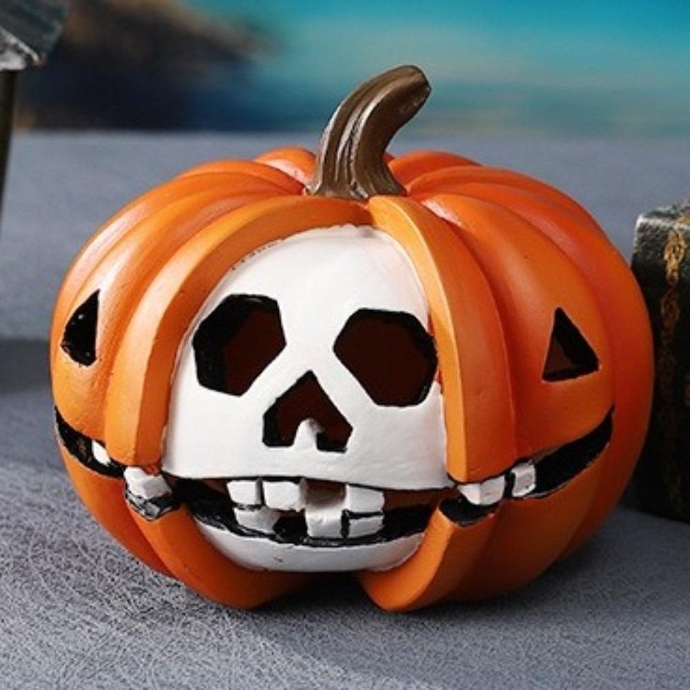 Realistic Halloween Pumpkin Figurine Resin Mini Halloween Ornaments  Thanksgiving