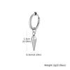 Classic Stainless Steel Rivet Clip Earring for Men Women,Anti Allergy Non-pierced Huggies Earrings,Rock Punk Jewelry Gift