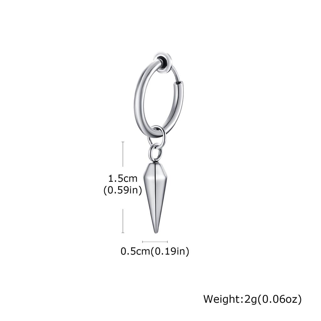Classic Stainless Steel Rivet Clip Earring for Men Women,Anti Allergy Non-pierced Huggies Earrings,Rock Punk Jewelry Gift