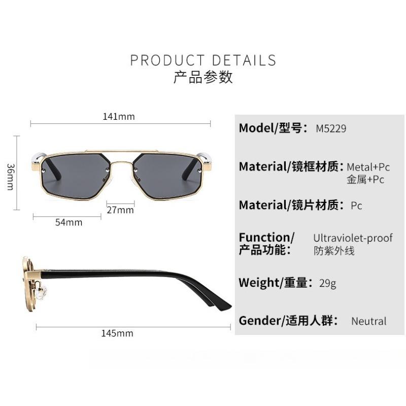 Women Trendy Luxury Steampunk Sunglasses Fashion Metal Double-Bridge High-End Large-Frame Shades Eyewear Classic Driving Shades