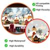 Easy Peel Glass Stickers Christmas Static Window Clings, Snow Town Snowflake Decals, Winter Village for Home Holiday Decor Decoration Seasonal Film