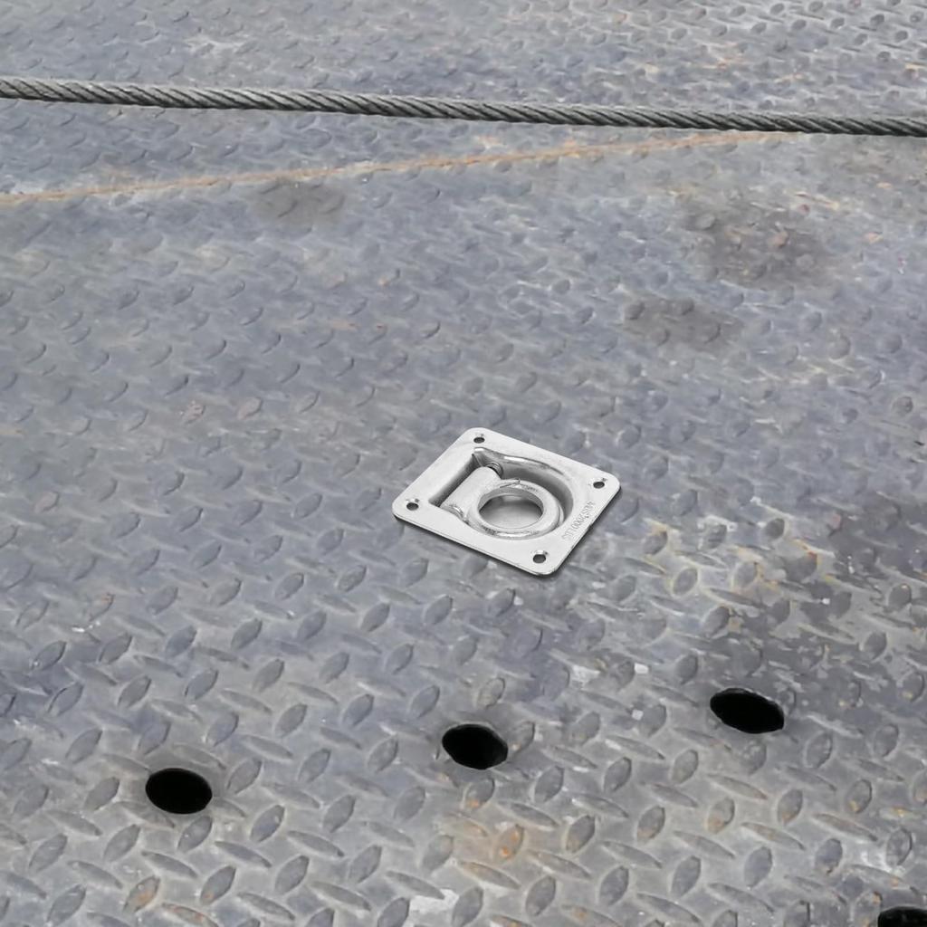 COOPHYA Carbon Steel Truck Floor Hook, Silver Color, Recessed Flush