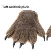 1 Pair Halloween Wolf Gloves Decoration Werewolf Gloves Gorilla Gloves Makeup Stage Hands Paws Claw For Props Cosplay