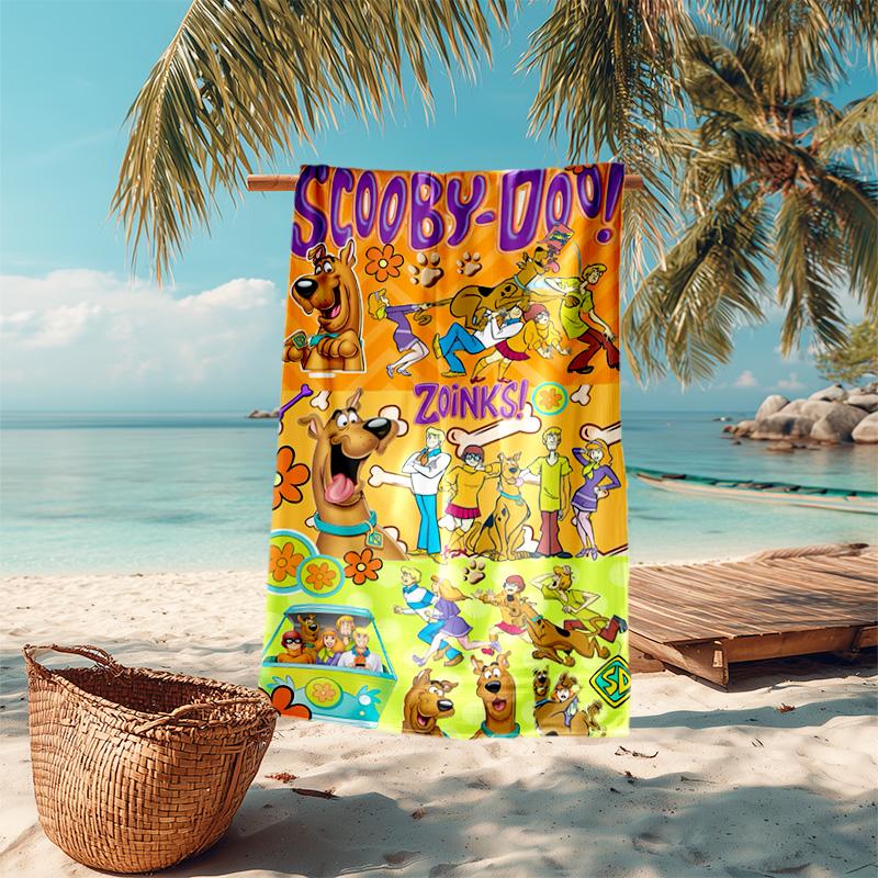 Halloween fantasy comedy adventure cartoon movie Scooby-Doo towel outdoor camping vacation swimming beach towel outdoor absorbent bath towel Y6