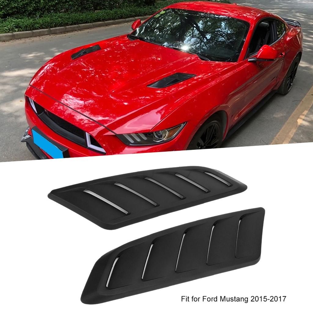 2Pcs Car Auto Modification Hood Bonnet Vent Cover Fit for Ford Mustang 2015 2017