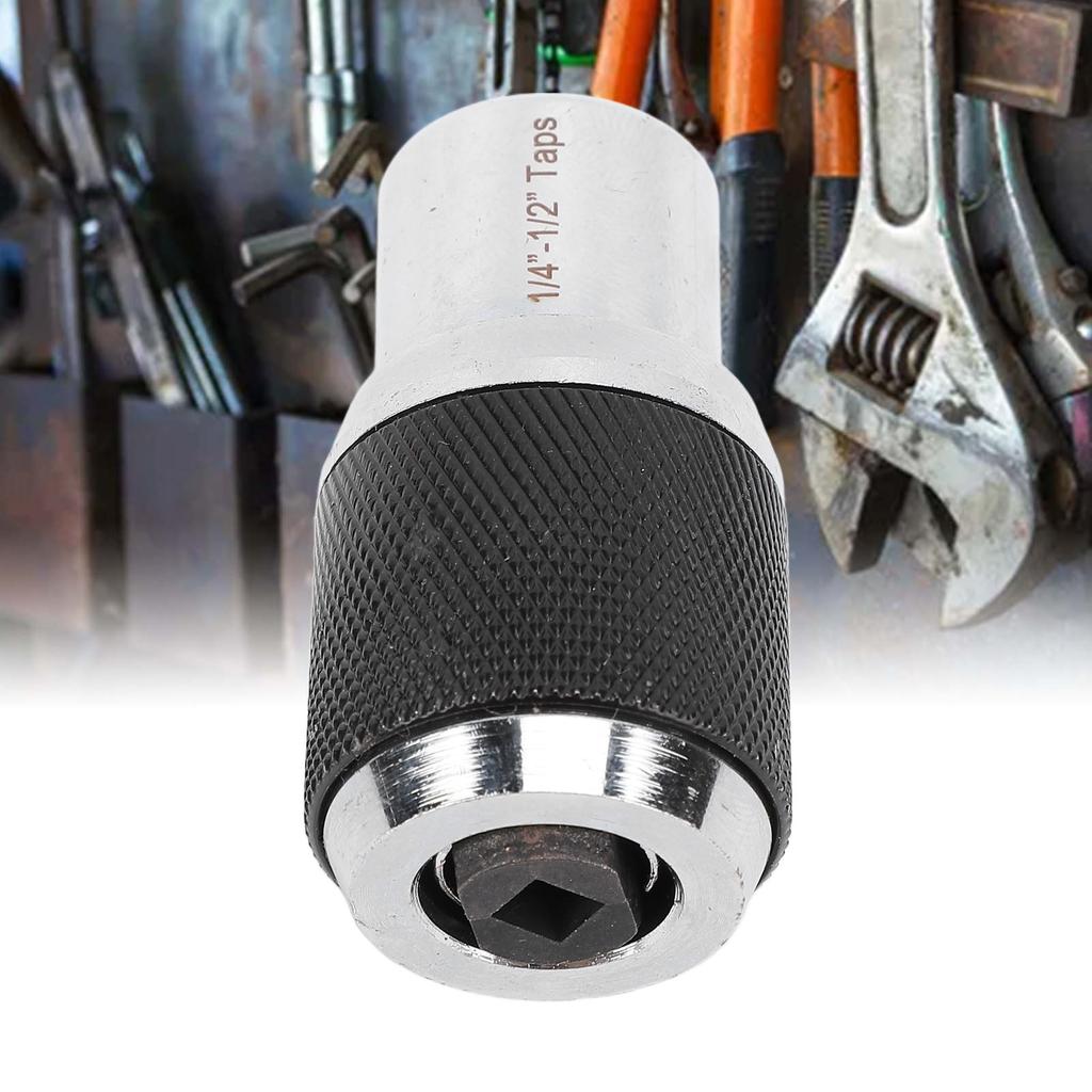 Tap Socket 1/4‑1/2in 3/8in Square Drive Adjustable Tap Socket for M8 To M12 Taps Reamers Screw Extra