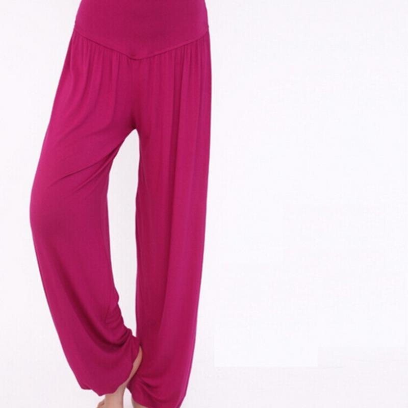 Dámské modální taneční kalhoty na jógu Kalhoty Cvičební bloomery Volné Velká velikost Tenká sekce