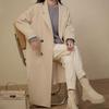 Women's Korean-Style Thick Woolen Overcoat, Slim Fit, 2025 Autumn/Winter