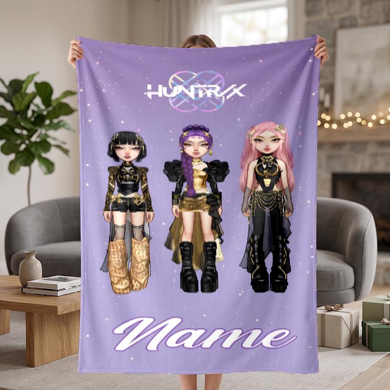 HUNTRIX Custom Flannel Blankets Soft Warm Cozy Throws for Home Decor Holiday Gifts