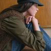 OUR NOSTALGIA Classic Tweed Matorros cap_Charcoal(O25-ACC06)
