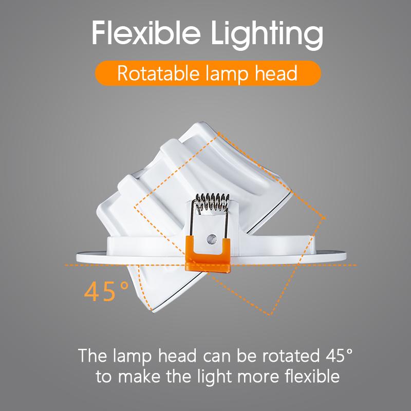 LED Stropní svítidlo 220V Zapuštěné Stropní LED Bodové Světlo 7W 12W 20W Kulaté LED Stropní Světlo Studené Teplé Bílé Světlo pro Domov Obchod