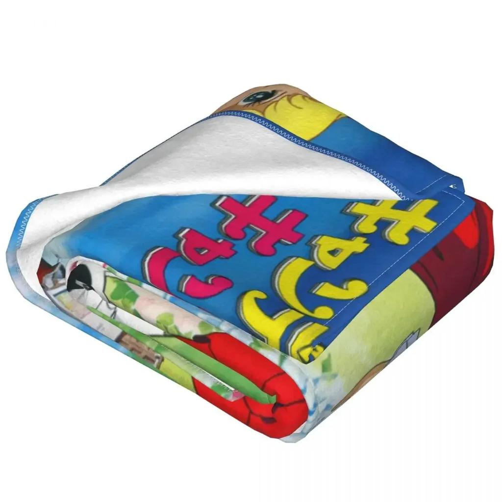 Candy Candy Anime Knitted Blankets Fleece Kawaii Japanese Anime Super Soft Throw Blankets for Bedroom Sofa Bed Rug