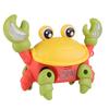 Elektrisches Omnidirektionales Cartoon Krabbenspielzeug für Babys mit LED-Lichtern Musik Bionische Bewegungen Pädagogisches Spaßgeschenk