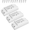 3Pcs WiFi and BT Smart Switch Relay 10A 2200W Dual-Mode On/Off Device Voice Tuya APP Remote Control Timing Switch Smart Home Voice Control for