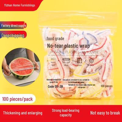 100-pack livsmedelsgodkända påsar med sträckfilm: Luktbeständig, Stretchbar, Rivfri, Köksnödvändighet för matrester.