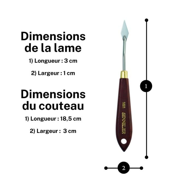 Painting Knife - Sennelier - No. 1001 - Wooden Handle - Steel Blade