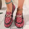 Women Loafers Comfortable Low Heel Summer Shoes Print Casual Slip-On Sneakers Colorful Large Size Flat Bottom Single Shoes Women