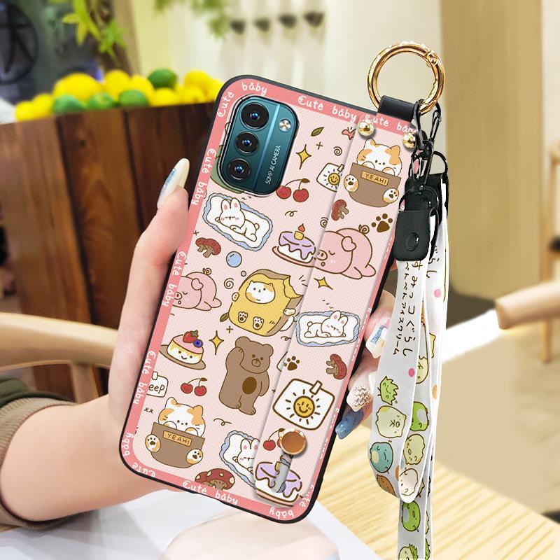Phone Holder Shockproof Phone Case For Nokia G11/G21 Cartoon Lanyard Protective Waterproof Back Cover Fashion Design