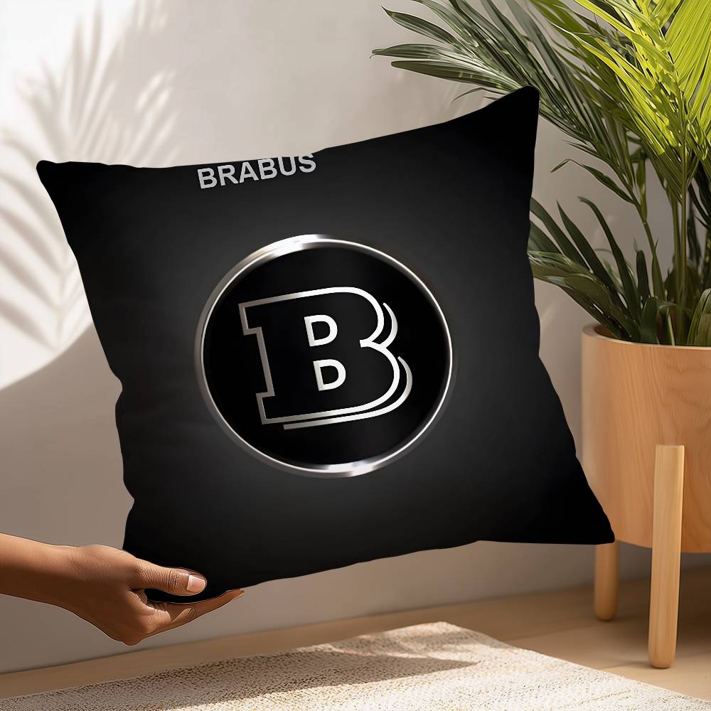 Luxury B-BRA-B-B-BUS Pillow Case Square Double‑Sided Print Cushion Case For Sofa Home Bedchamber Decor Gift