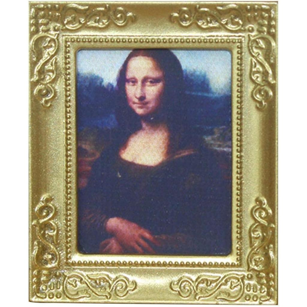 Pictură în miniatură 1/12 Accesorii pentru decorarea casei de păpuși, ramă foto în miniatură antică Poză clasică de perete de mână Decorare perete pentru casă de păpuși Pictură artistică