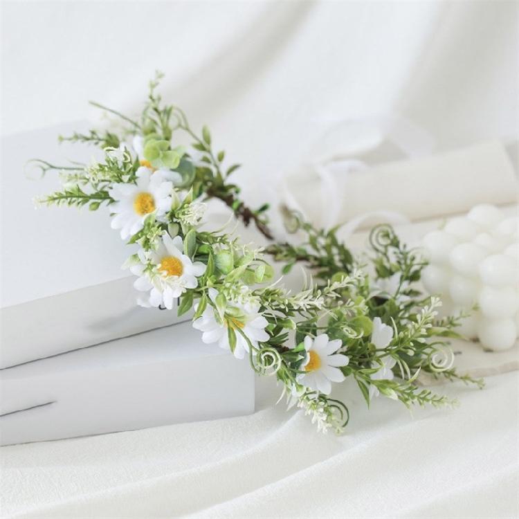 Flower Headbands Daisy Garlands Crown Hair Wreath Bride Flower Crown Wedding