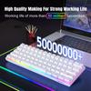 61 Key Mechanical Keyboard, RGB Backlit Gaming Keyboard, All Keys With No Conflicts, Hot Swappable Red Axis